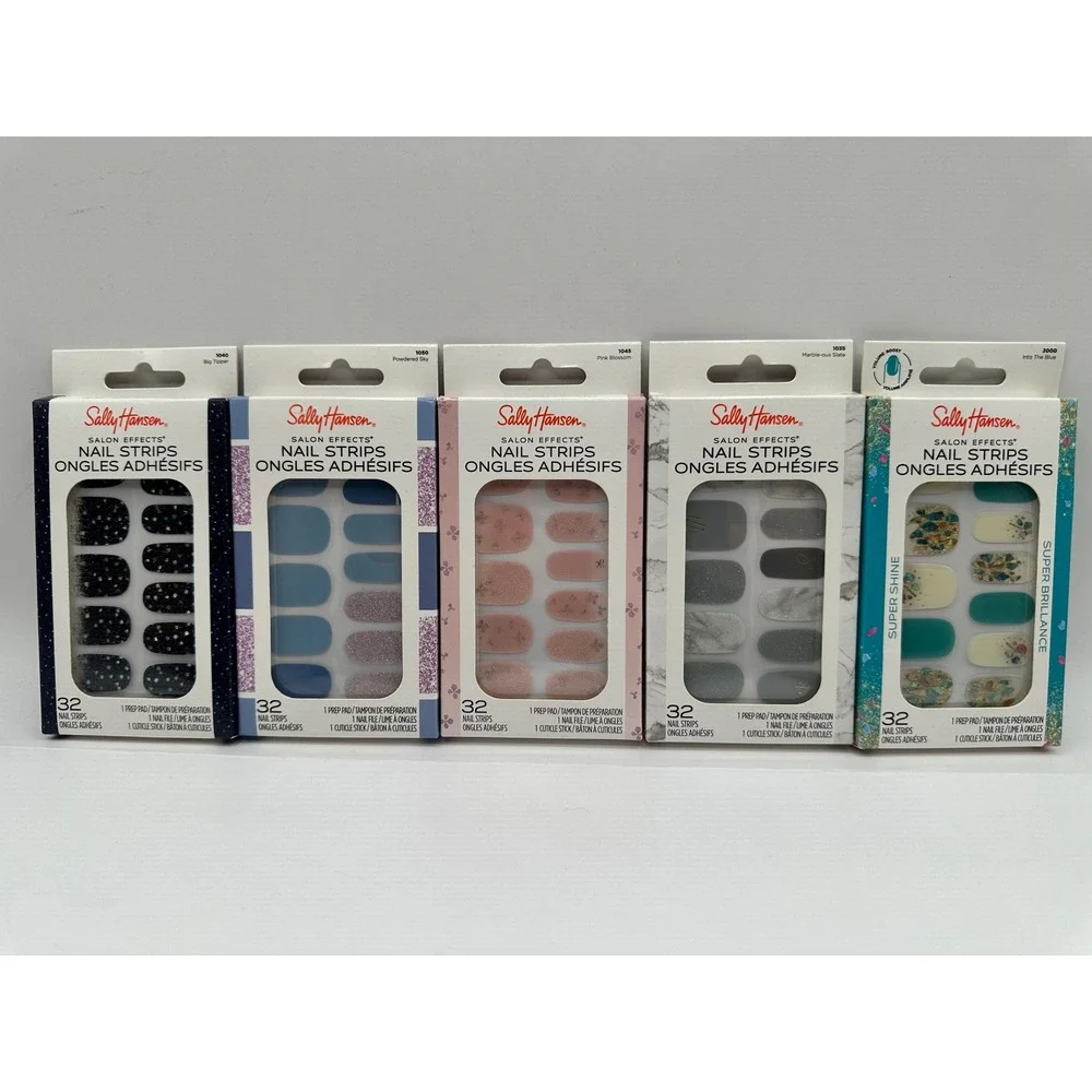 Sally Hansen Salon Effects Nail Polish Strips Ongles Adhésifs - Variety of 5 set